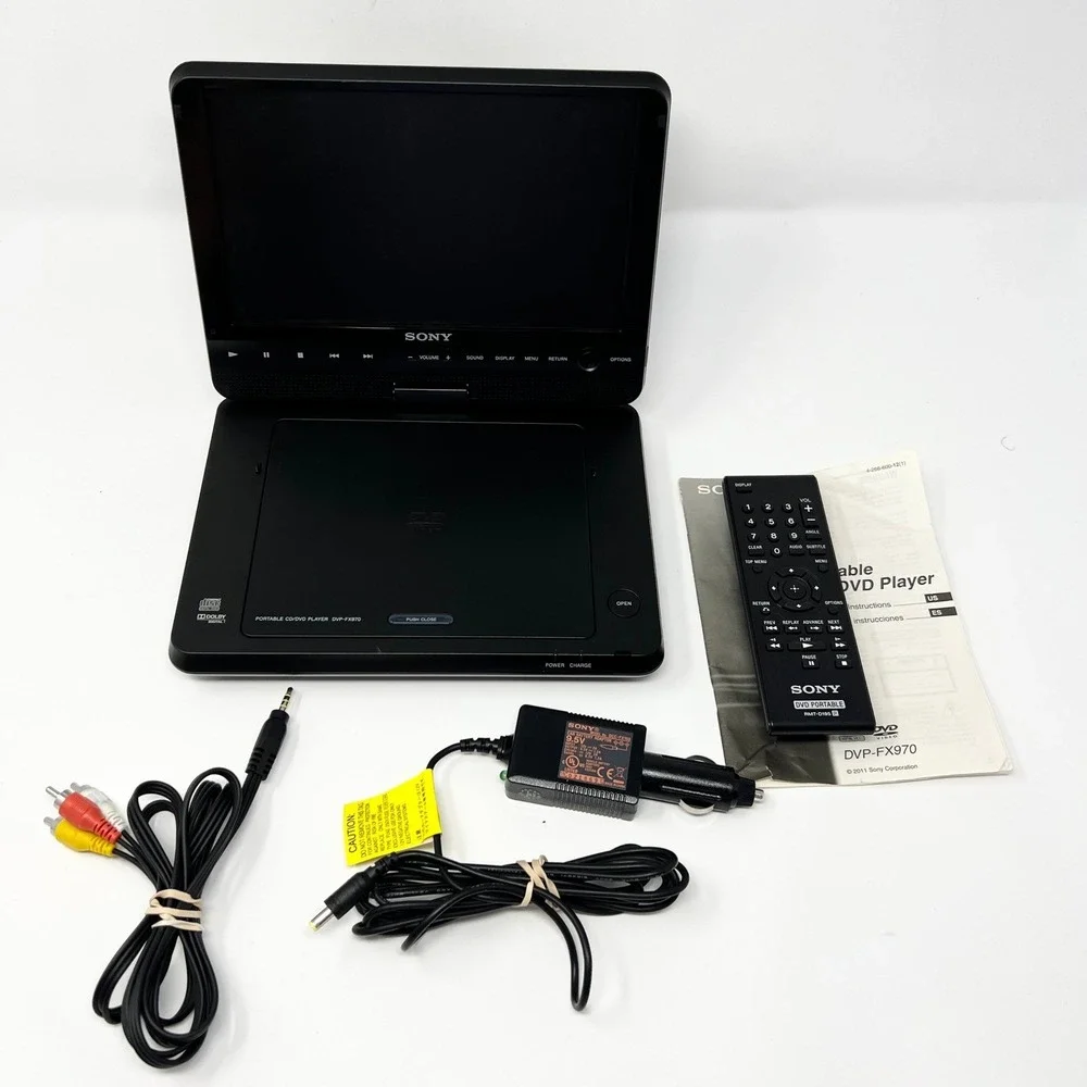 SONY DVP-FX970‎ Portable DVD Player 180-Degree Swivel Flip Screen 9